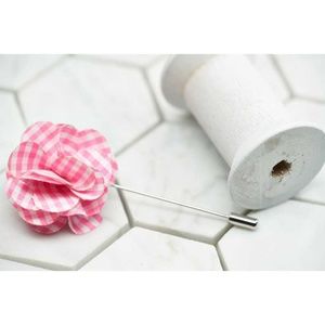 Dear Martian Mens Pink Wedding Suit Pin